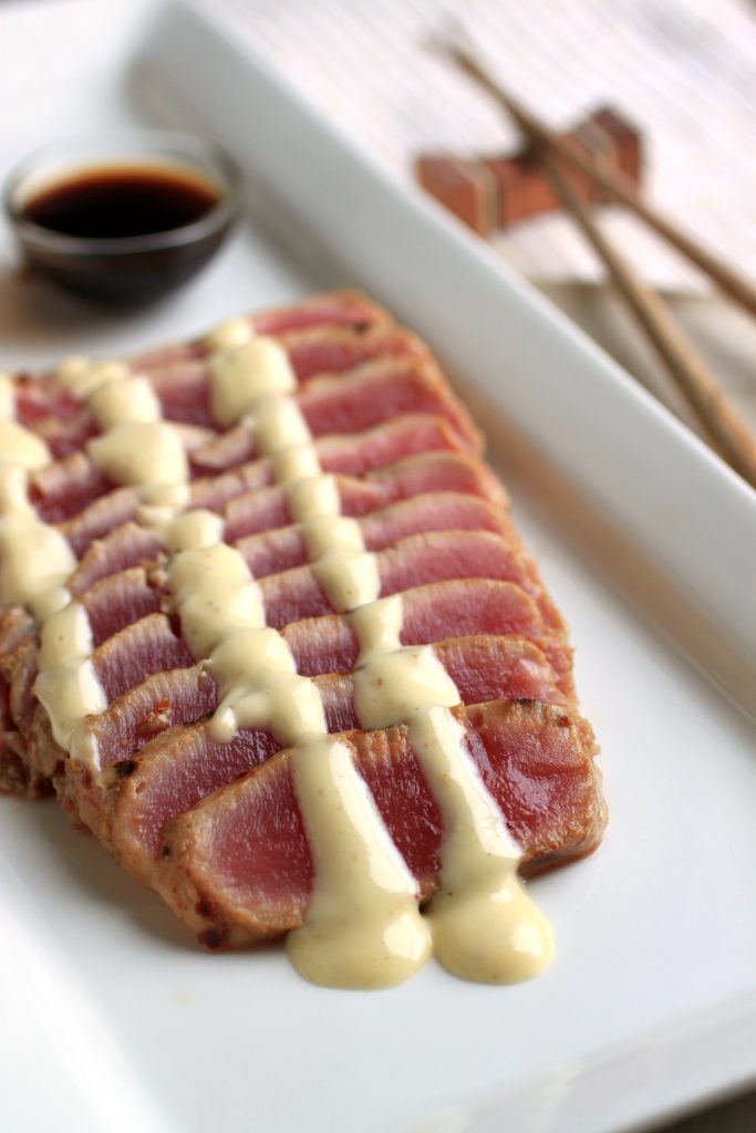 Seared Ahi Tuna with Wasabi Mayo - Primal Palate | Paleo Recipes