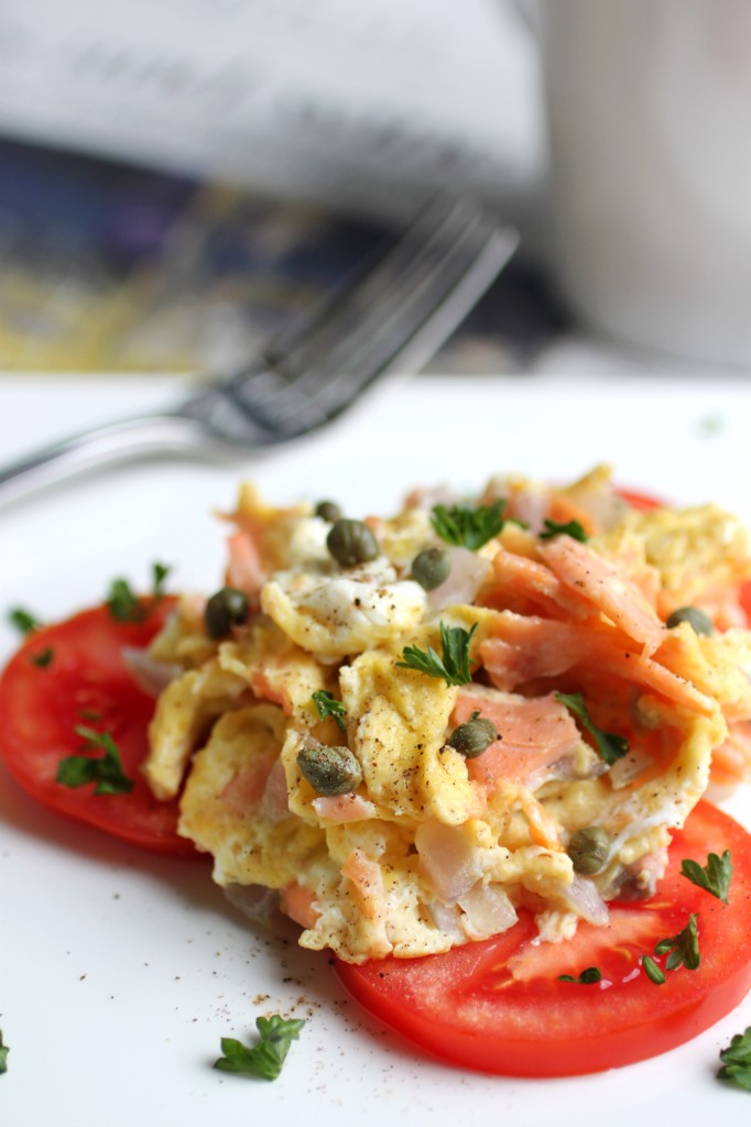 Scrambled Eggs with Lox and Capers Primal Palate Paleo Recipes