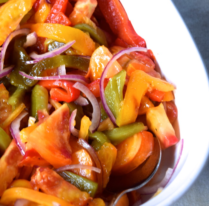 Grilled Pepper Salad Primal Palate Paleo Recipes