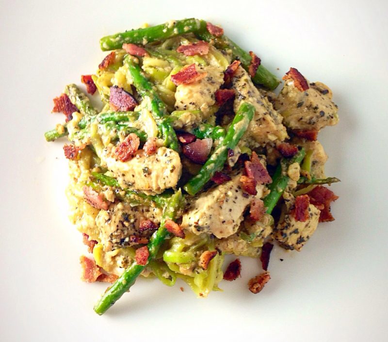 Chicken Alfredo and Asparagus - Primal Palate | Paleo Recipes