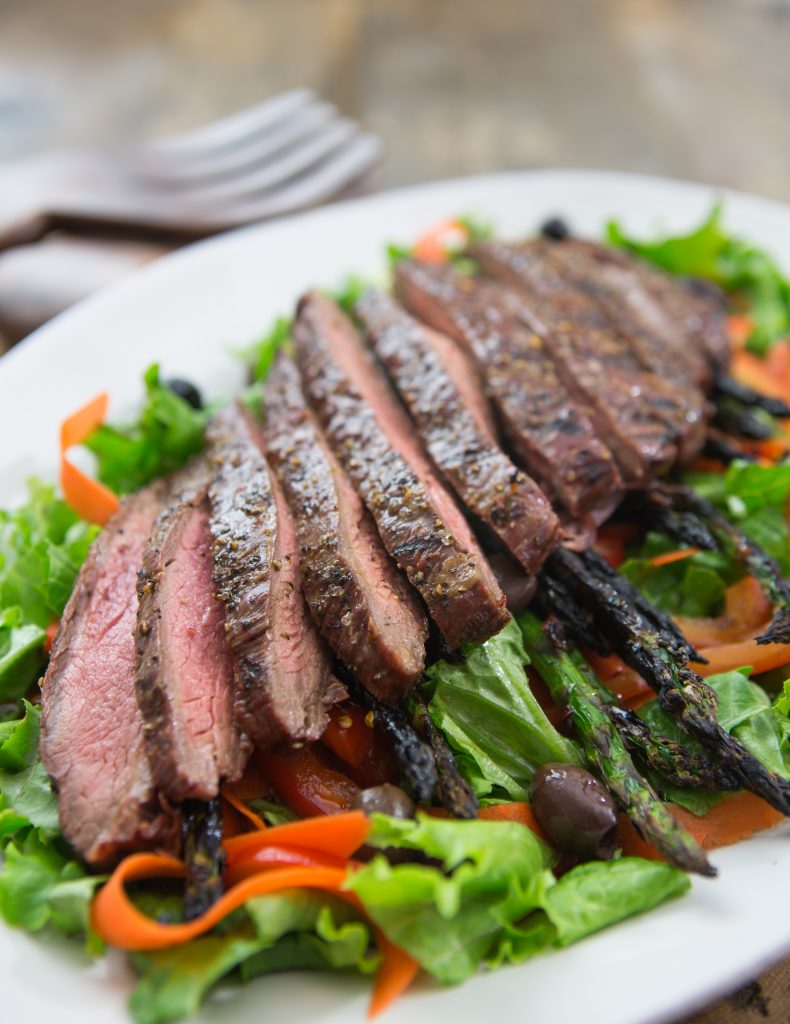 SesameGinger Flank Steak Salad Primal Palate Paleo Recipes