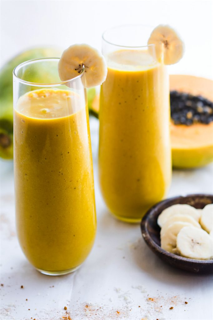 TROPICAL TURMERIC GOLDEN MILK VEGAN SMOOTHIE - Primal ...