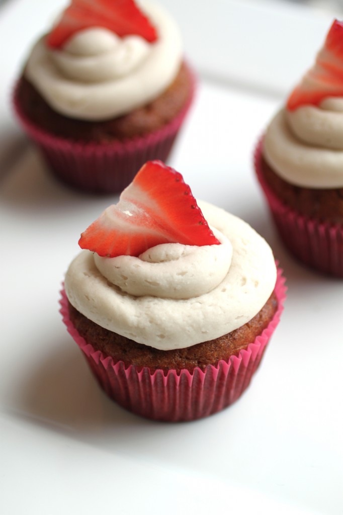 Paleo Strawberry Cupcakes