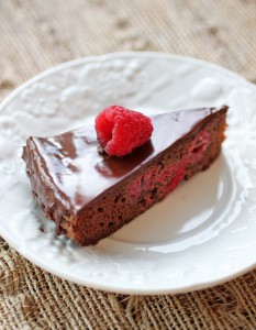 Paleo Chocolate Raspberry Torte