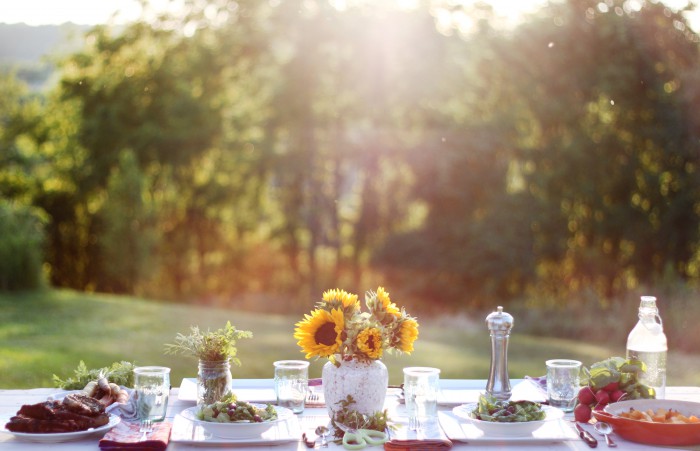 Farm Dinner at Dusk