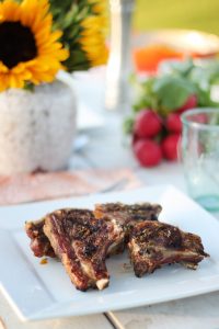 grilled goat chops