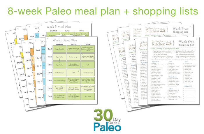 Paleo Weekly Meal Plans