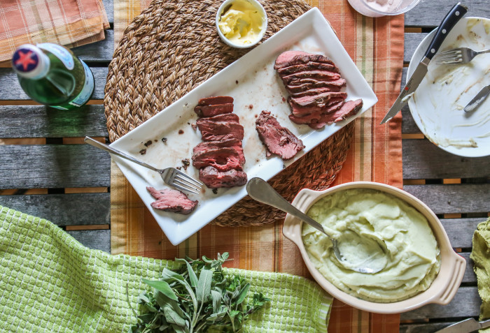 Sous Vide Beef with Mashed Cauliflower