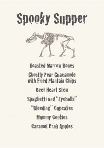 Gather Menu - Halloween