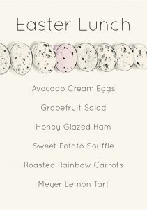 Gather Menu - Easter Lunch