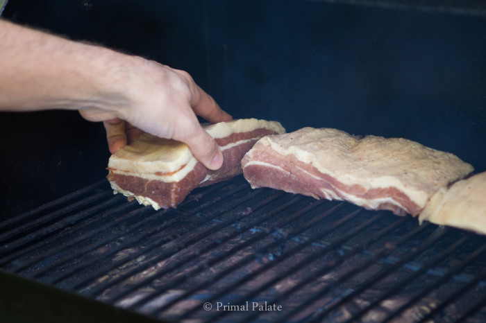 smoke pork belly