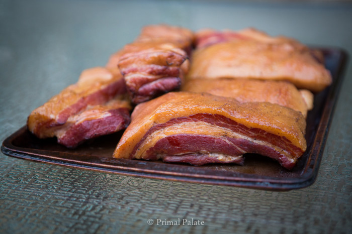 smoked pork belly, bacon