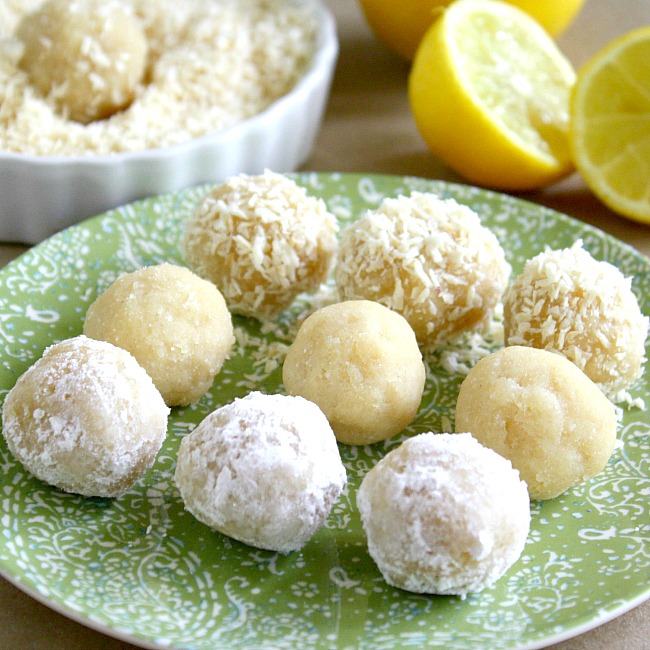 Paleo lemon meltaway balls