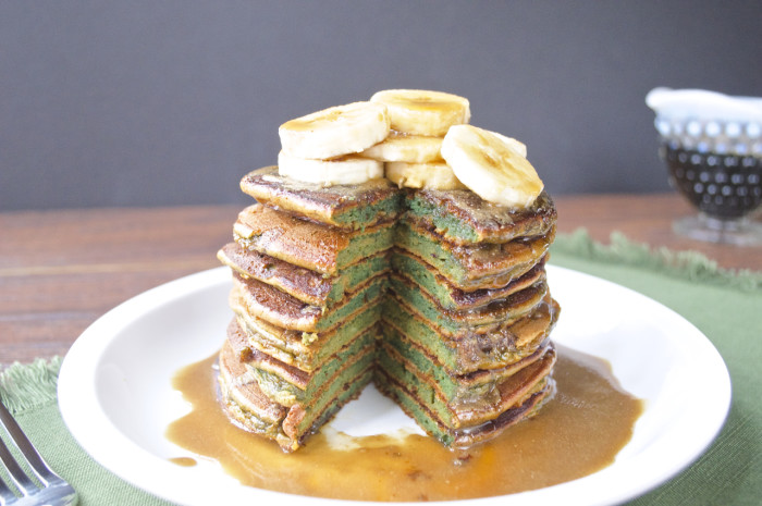 Paleo St. Patricks Day Green Pancakes