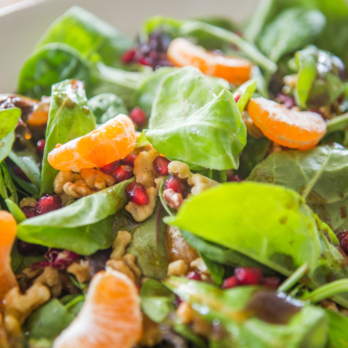 Paleo Salad with Mandarin and Pomegranate