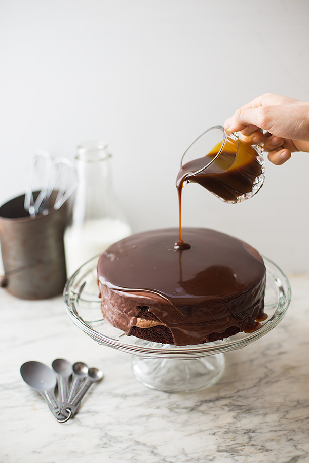 Paleo double chocolate coffee cake