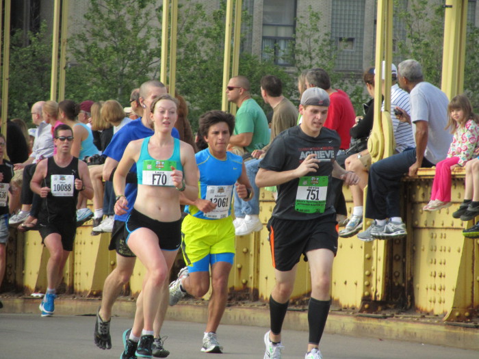 Laura in the '13 Pittsburgh Marathon