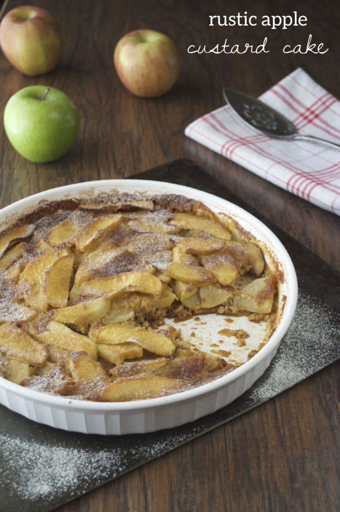 Rustic Apple Custard Cake