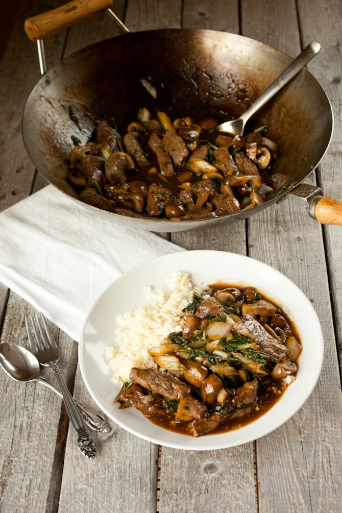 Beef and bok choy stir fry