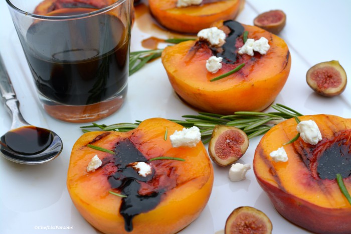 Grilled Balsamic Peaches