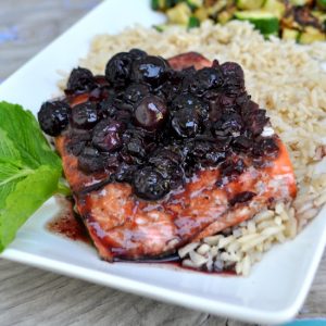 Blueberry Mint Balsamic Salmon