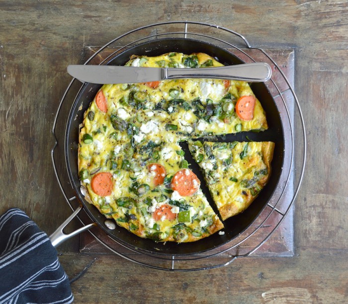 Vegetable and Goat Cheese Frittata
