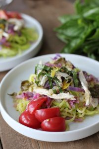 Zoodles with White Wine Cream Sauce