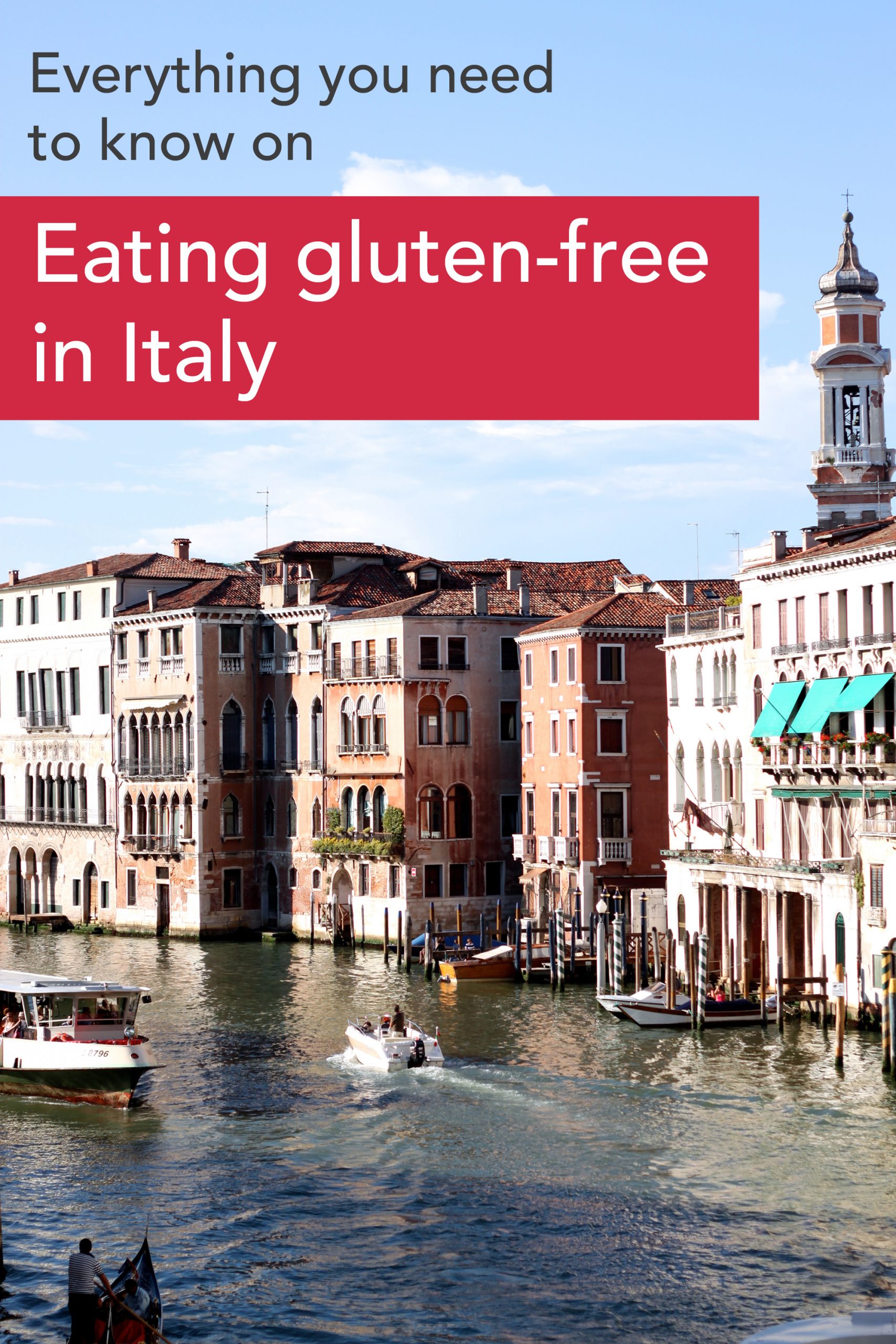 Dining gluten free in italy