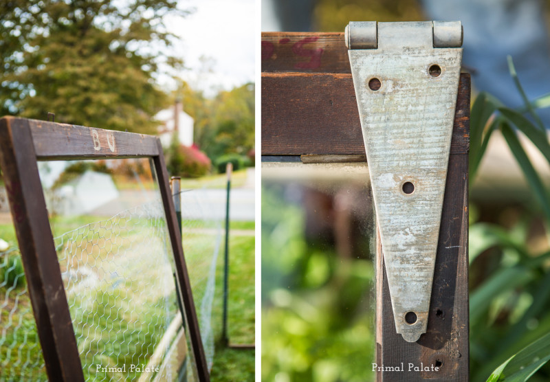 Reclaimed windows and hinges