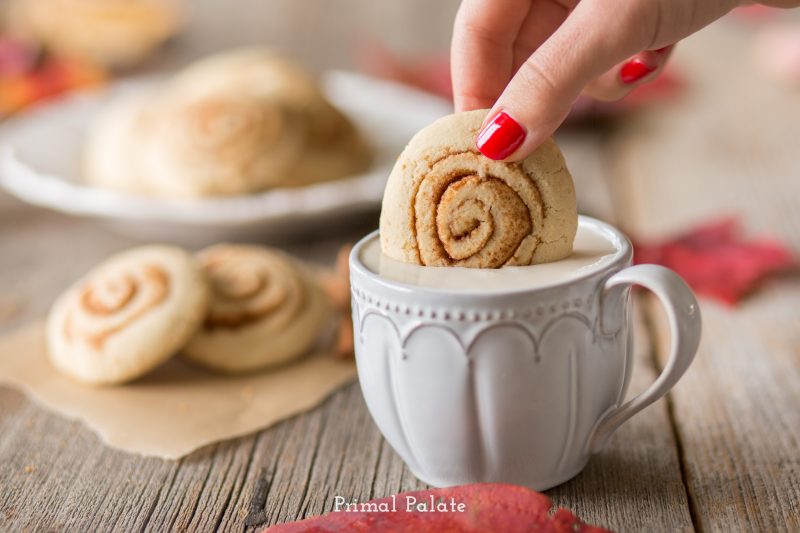 paleo cinnamon swirl cookies - primal palate -4