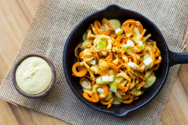 Pumpkin Alfredo with zucchini noodles