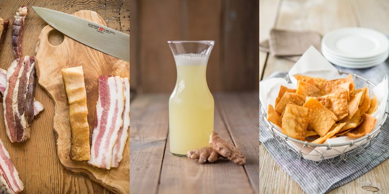 cure your own bacon, ginger beer, paleo fried wontons