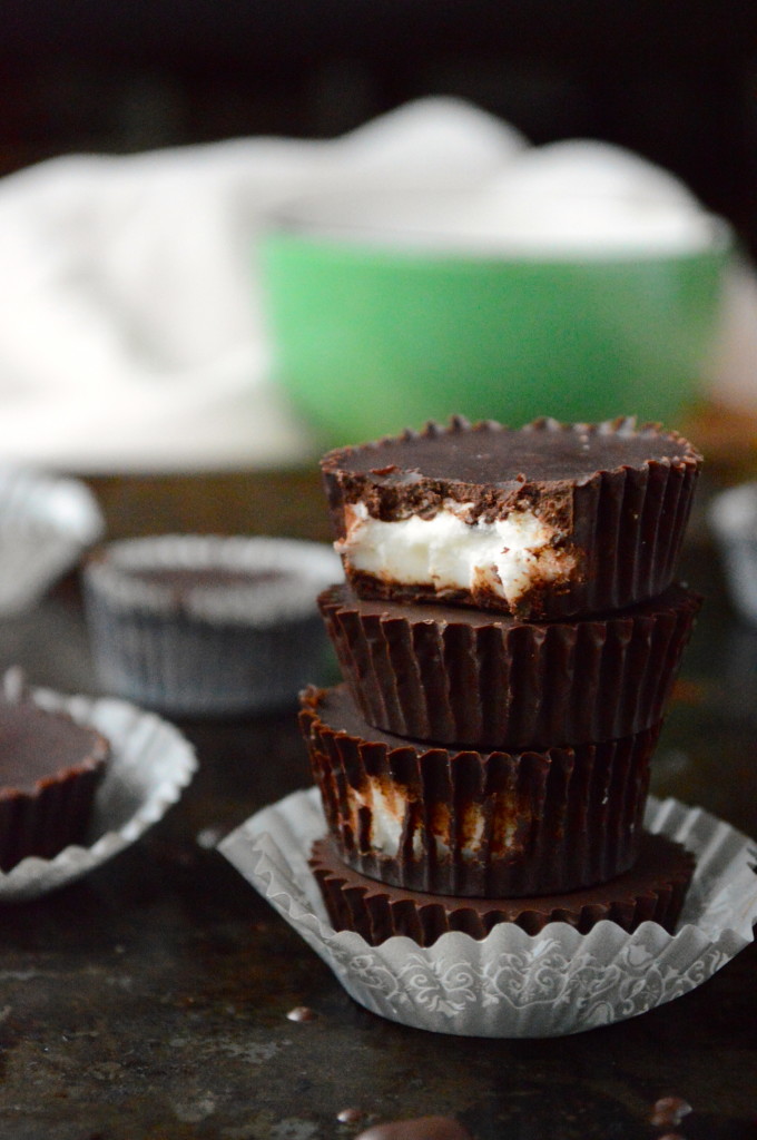 Dark Chocolate Mint Coconut Butter Cups