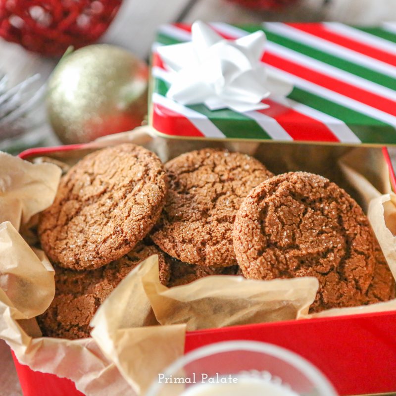 Paleo Gingersnaps | Grain-free Christmas Cookies