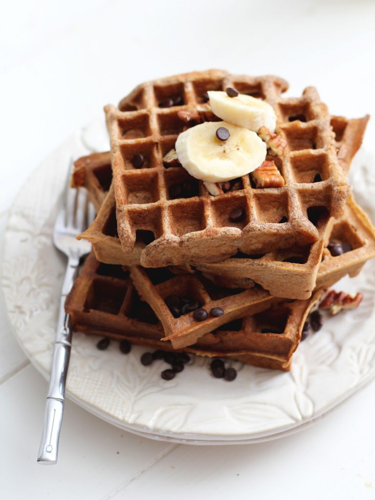 Gluten Free Banana Bread Waffles