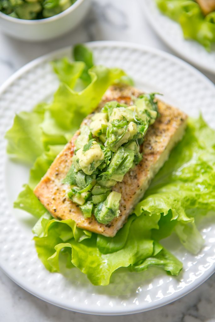 Adobo Salmon with Avocado Salsa-1