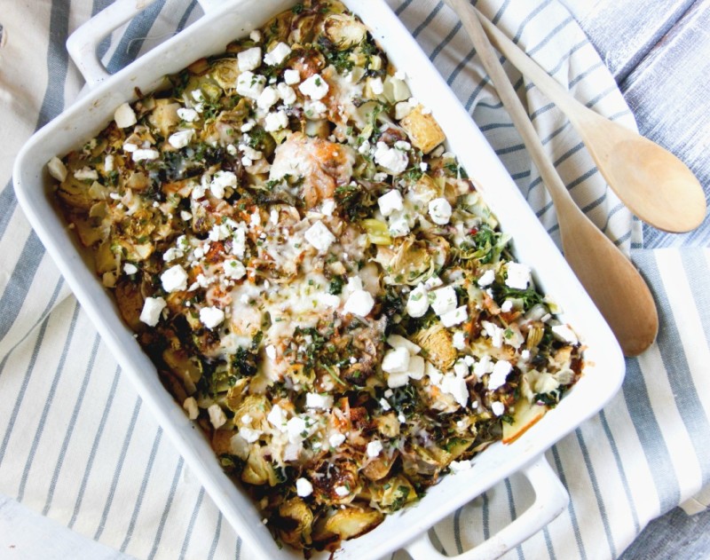 One Dish Baked Fish an veggie potato bake