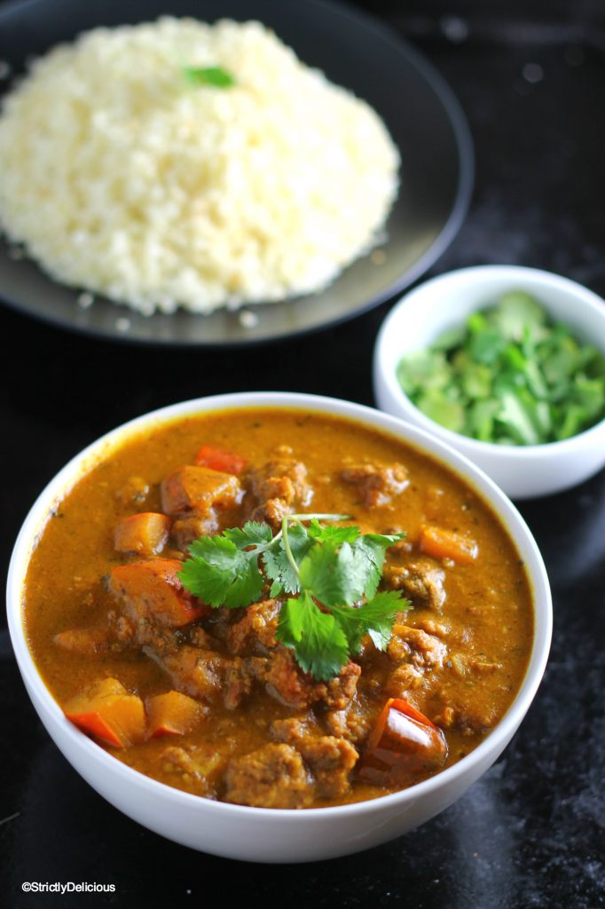 Slow Cooker Squash &Ground Beef Curry