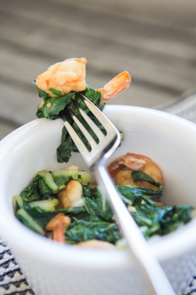 Warm Shrimp Salad with Bok Choy