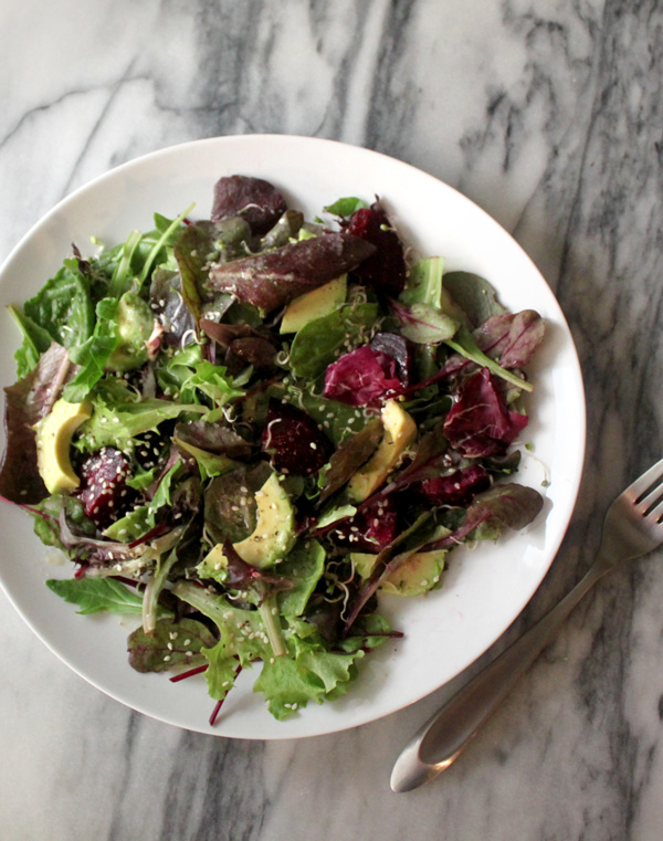 Beet Avocado Sesame Salad