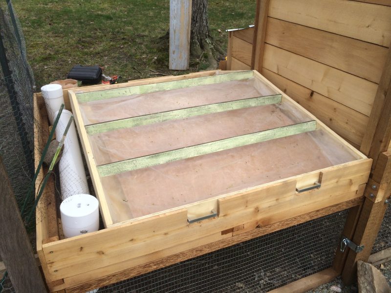 DIY green roof box, ready for soil