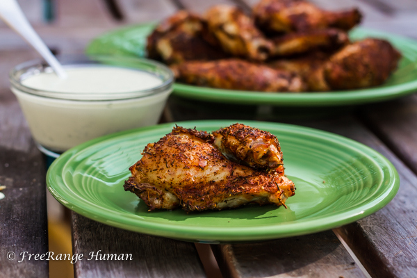 Smoked CHicken Wings with Homemade Ranch