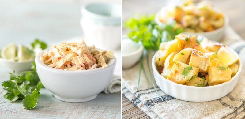 paleo potato salad and cole slaw