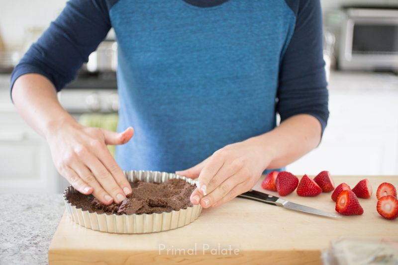 Double Chocolate Tart with Strawberries - Paleo Recipe
