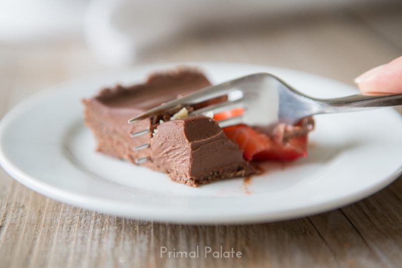 Double Chocolate Tart with Strawberries