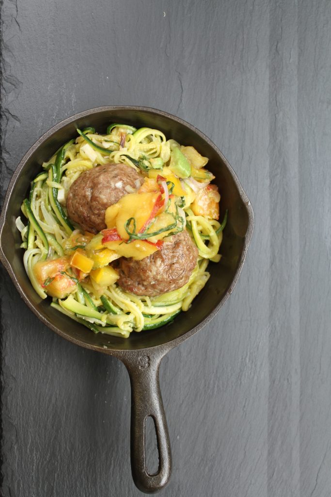 Meatballs with Zucchini Noodles