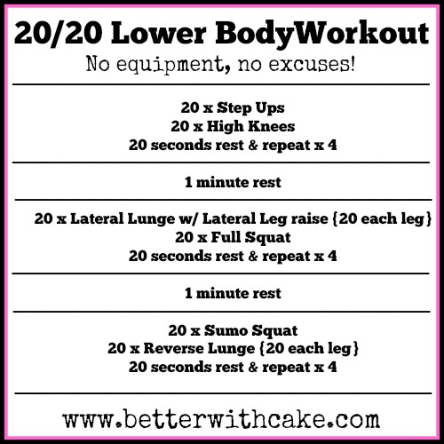 Better with Cake leg workout