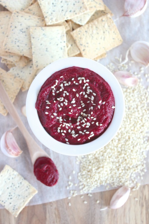 Roasted Garlic Beetroot Hummus