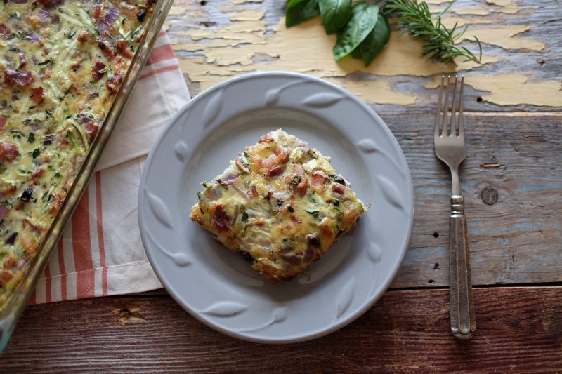 Bacon Sausage and Zucchini Caserole 1