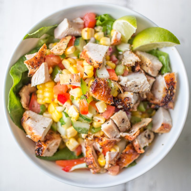 chicken salsa salad-1